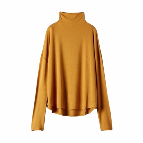 Babaton Dark Mustard Turtle Neck Long Sleeve - Picture 2 of 7